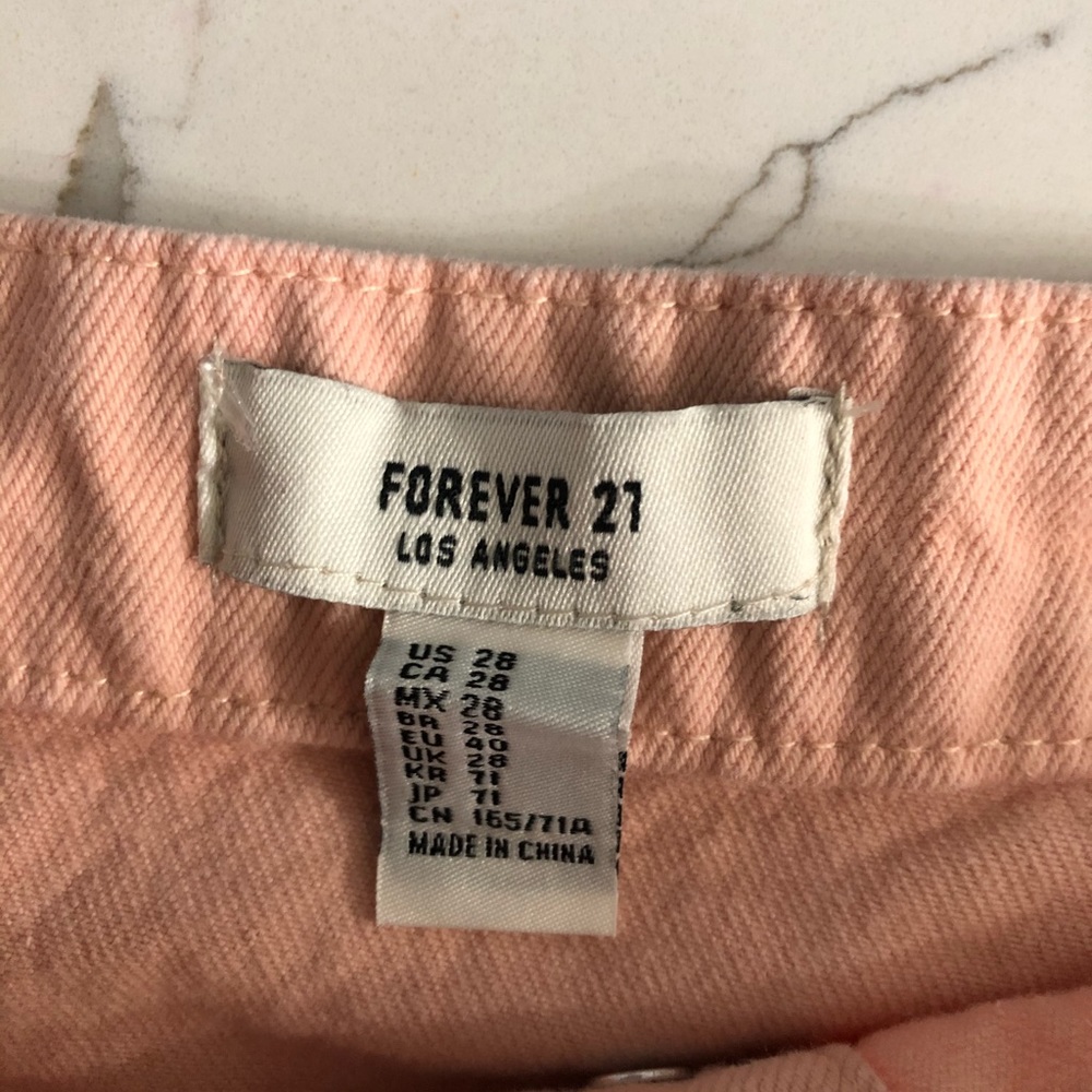 Forever 21 Light Pink Denim Skirt - Picture 4 of 4